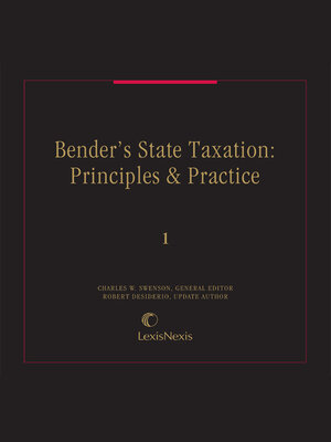 cover image of Bender's State Taxation